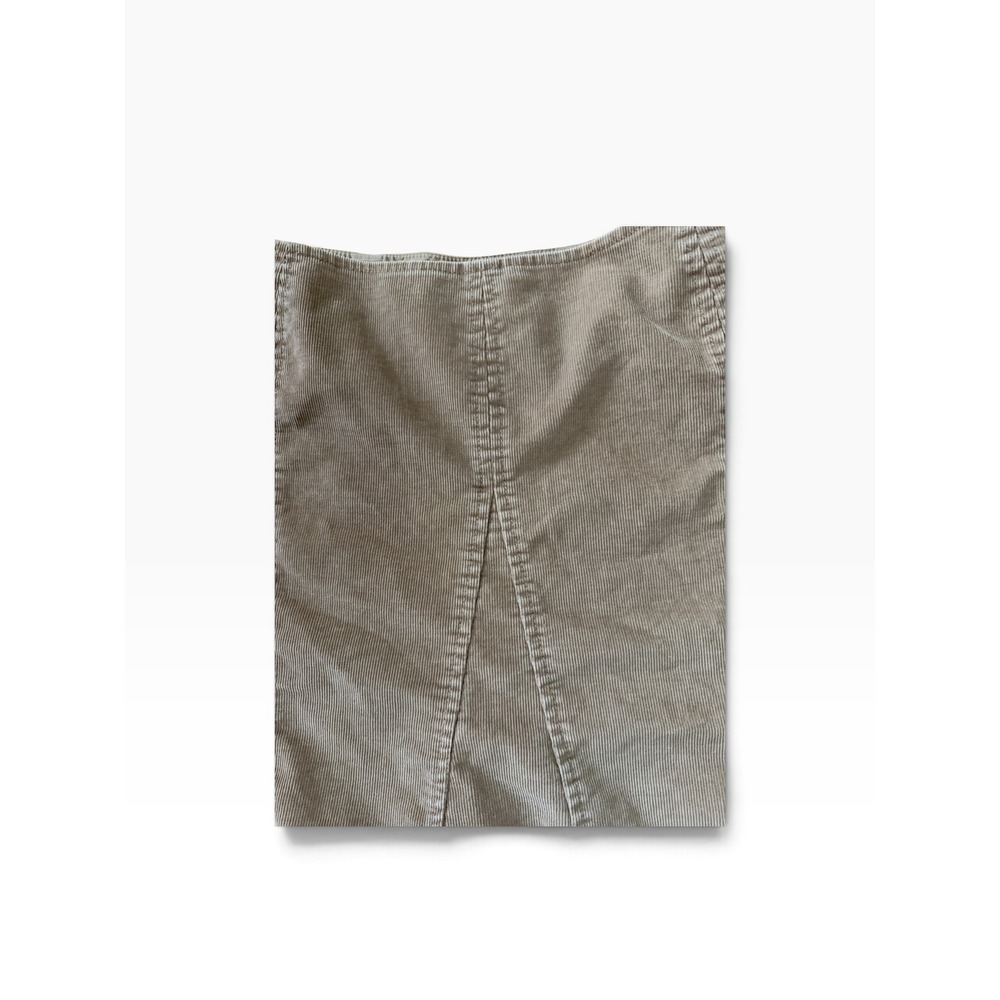 Vintage GAP Khaki Corduroy Paneled A-Line Skirt Tan Stretch Cotton Blend - Picture 2 of 13
